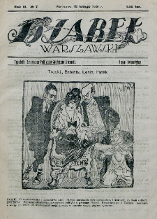 Djabeł Warszawski : tygodnik satyryczno-polityczno-społeczno-literacki : organ bezpartyjny. R. 3, nr 7 (15 lutego 1920)