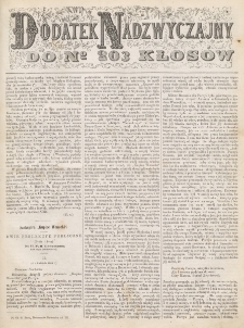 Kłosy : czasopismo illustrowane, tygodniowe. Tom 8 (1869), dodatek nadzwyczajny do numeru 203
