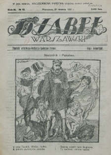 Djabeł Warszawski : tygodnik satyryczno-polityczno-społeczno-literacki : organ bezpartyjny. R. 3, nr 12 (21 marca 1920)