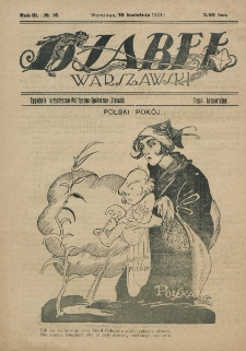 Djabeł Warszawski : tygodnik satyryczno-polityczno-społeczno-literacki : organ bezpartyjny. R. 3, nr 16 (18 kwietnia 1920)