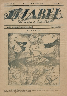 Djabeł Warszawski : tygodnik satyryczno-polityczno-społeczno-literacki : organ bezpartyjny. R. 3, nr 17 (15 kwietnia 1920)