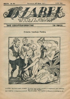 Djabeł Warszawski : tygodnik satyryczno-polityczno-społeczno-literacki : organ bezpartyjny. R. 3, nr 30 (25 lipca 1920)