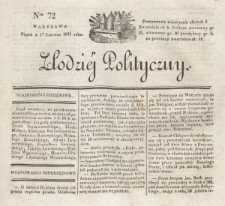 Złodziej Polityczny. 1831, nr 72 (17 czerwca)