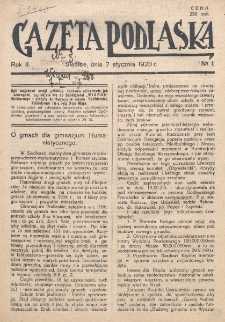 Gazeta Podlaska. R. 2 (1923), nr 1 (7 stycznia)