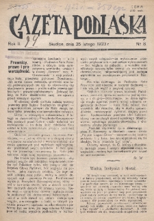 Gazeta Podlaska. R. 2 (1923), nr 8 (25 lutego)