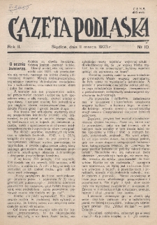 Gazeta Podlaska. R. 2 (1923), nr 10 (11 marca)