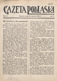 Gazeta Podlaska. R. 2 (1923), nr 11 (18 marca)