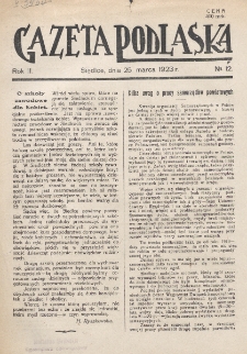 Gazeta Podlaska. R. 2 (1923), nr 12 (25 marca)