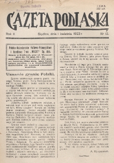 Gazeta Podlaska. R. 2 (1923), nr 13 (1 kwietnia)