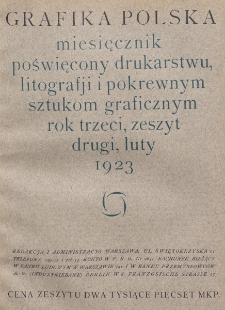 Grafika Polska. R. 3, z. 2 (luty 1923)