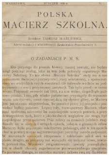 Polska Macierz Szkolna. R. 4, nr 1 (1920)