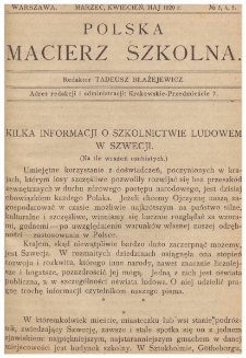 Polska Macierz Szkolna. R. 4, nr 3/4/5 (1920)