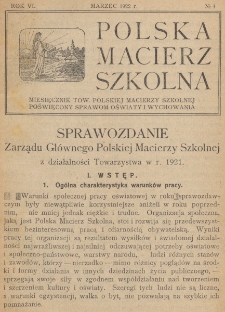 Polska Macierz Szkolna. R. 6, nr 3 (1922)