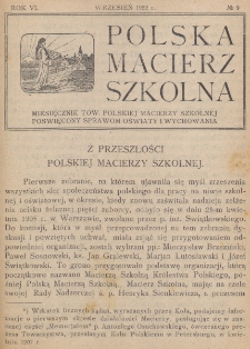 Polska Macierz Szkolna. R. 6, nr 9 (1922)
