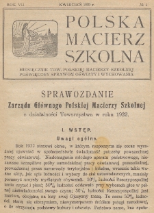 Polska Macierz Szkolna. R. 7, nr 4 (1923)