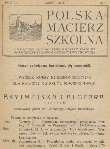 Polska Macierz Szkolna. R. 7, nr 7 (1923)