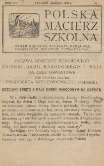 Polska Macierz Szkolna. R. 8, nr 1 (1924)