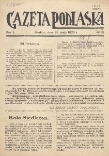 Gazeta Podlaska. R. 2 (1923), nr 19 (20 maja)