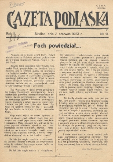 Gazeta Podlaska. R. 2 (1923), nr 21 (3 czerwca)