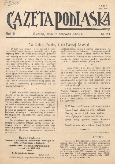 Gazeta Podlaska. R. 2 (1923), nr 23 (17 czerwca)