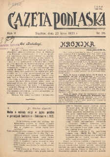 Gazeta Podlaska. R. 2 (1923), nr 28 (28 lipca)