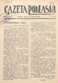 Gazeta Podlaska. R. 2 (1923), nr 35 (9 września)