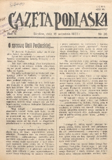 Gazeta Podlaska. R. 2 (1923), nr 36 (16 września)