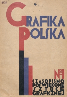 Grafika Polska. R. 4, z. 1 (styczeń/kwiecień 1926)