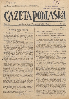 Gazeta Podlaska. R. 2 (1923), nr 39 (7 października)