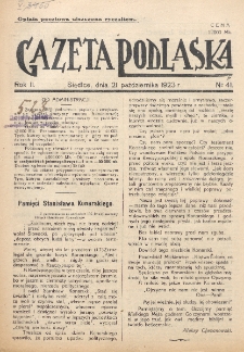 Gazeta Podlaska. R. 2 (1923), nr 41 (21 października)