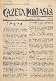 Gazeta Podlaska. R. 2 (1923), nr 42 (28 października)