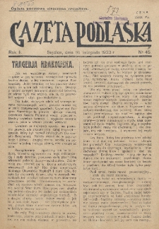 Gazeta Podlaska. R. 2 (1923), nr 45 (18 listopada)