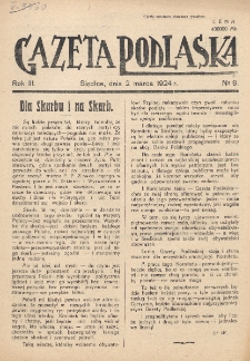 Gazeta Podlaska. R. 3 (1924), nr 9 (2 marca)