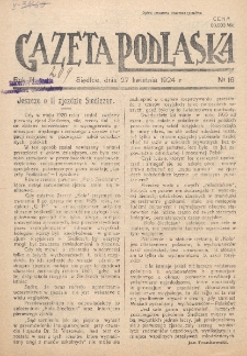 Gazeta Podlaska. R. 3 (1924), nr 16 (27 kwietnia)