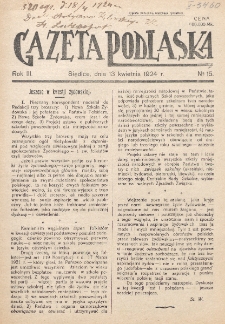 Gazeta Podlaska. R. 3 (1924), nr 15 (13 kwietnia)