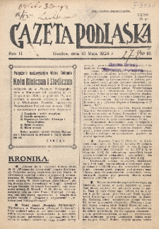 Gazeta Podlaska. R. 3 (1924), nr 19 (18 maja)