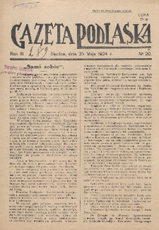 Gazeta Podlaska. R. 3 (1924), nr 20 (25 maja)