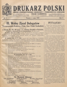 Drukarz Polski : organ Stowarzyszenia Drukarzy i Pokrewnych Zawodów Polski Zachodniej. R. 5, nr 5 (1929)