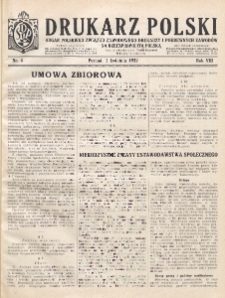 Drukarz Polski : organ Stowarzyszenia Drukarzy i Pokrewnych Zawodów Polski Zachodniej. R. 8, nr 4 (1932)