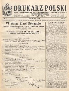 Drukarz Polski : organ Stowarzyszenia Drukarzy i Pokrewnych Zawodów Polski Zachodniej. R. 10, nr 5 (1934)