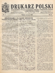 Drukarz Polski : organ Stowarzyszenia Drukarzy i Pokrewnych Zawodów Polski Zachodniej. R. 10, nr 6 (1934)