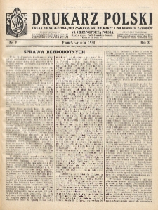 Drukarz Polski : organ Stowarzyszenia Drukarzy i Pokrewnych Zawodów Polski Zachodniej. R. 10, nr 9 (1934)