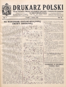 Drukarz Polski : organ Stowarzyszenia Drukarzy i Pokrewnych Zawodów Polski Zachodniej. R. 11, nr 3 (1935)