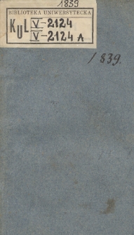 Ordo Officii Divini at usum Almae Ecclesiae Metropolitanae et Archi-Dioec. Posnaniensis pro Anno Domini 1839