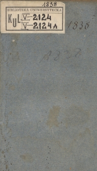 Ordo Officii Divini at usum Almae Ecclesiae Metropolitanae et Archi-Dioec. Posnaniensis pro Anno Domini 1838