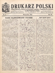 Drukarz Polski : organ Stowarzyszenia Drukarzy i Pokrewnych Zawodów Polski Zachodniej. R. 12, nr 2 (1936)
