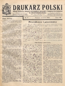 Drukarz Polski : organ Stowarzyszenia Drukarzy i Pokrewnych Zawodów Polski Zachodniej. R. 12, nr 8 (1936)
