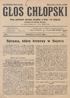 Głos Chłopski : naczelny organ Chłopskiego Stronnictwa Radykalnego. R. 1, nr 6 (1926)