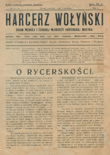 Harcerz Wołyński : miesięcznik młodzieży harcerskiej Wołynia. R. 2 (1926), nr 4-6 (kwiecień-maj-czerwiec)