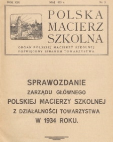 Polska Macierz Szkolna. R. 19, nr 3 (1935)